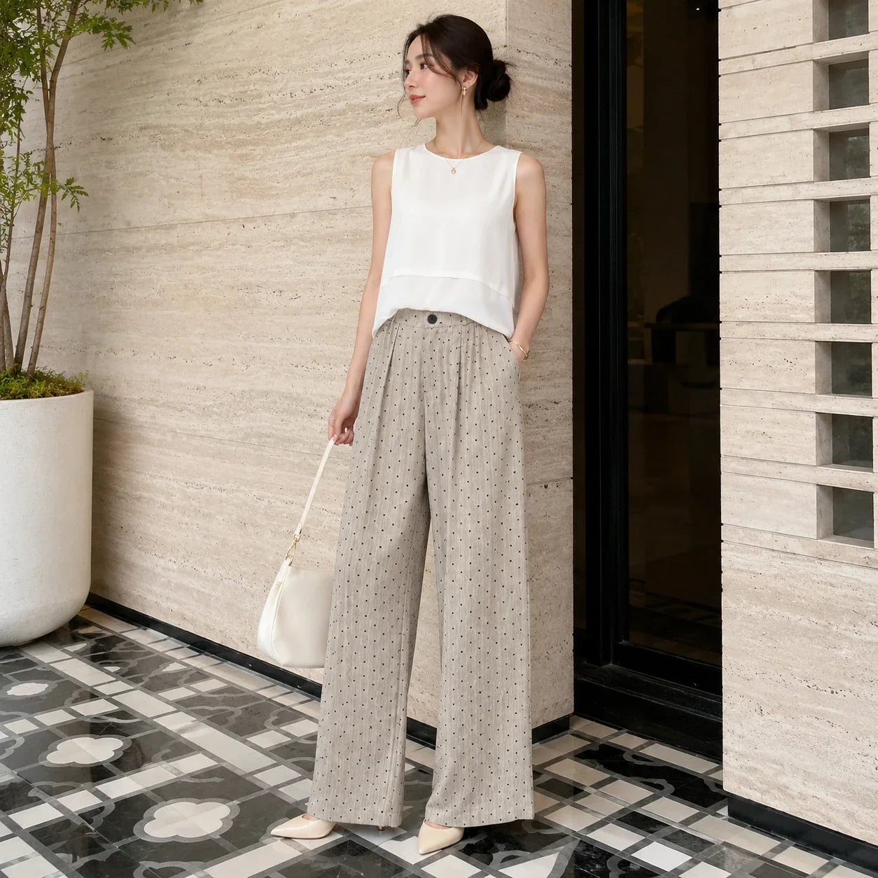 Mini Heart Wide Leg Pants WHD0606208