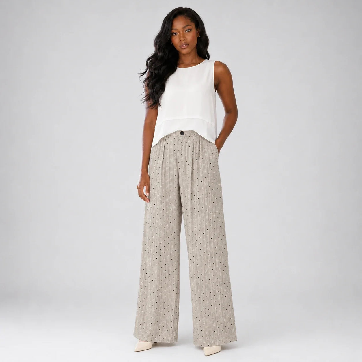 Mini Heart Wide Leg Pants WHD0606208