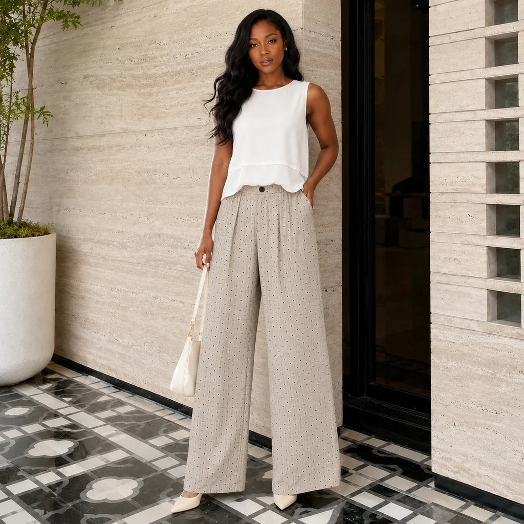 Mini Heart Wide Leg Pants WHD0606208