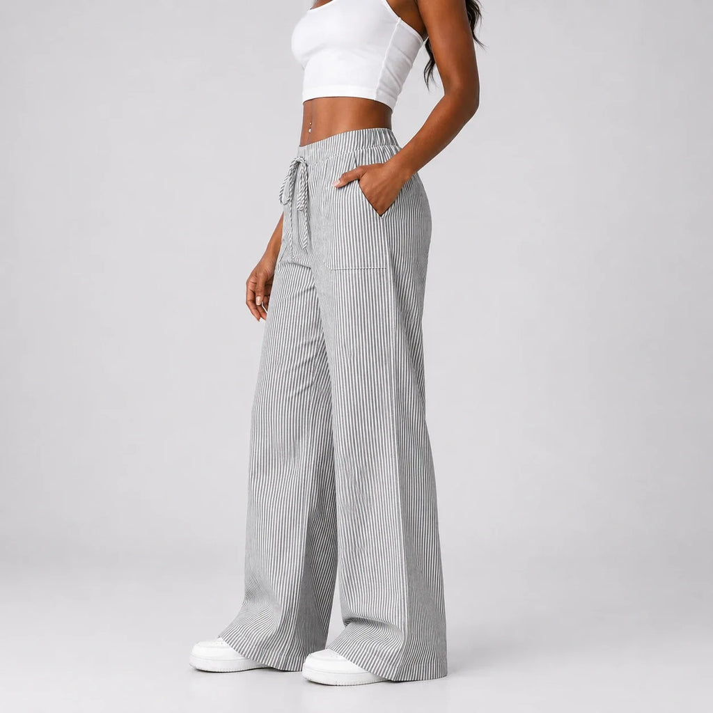 Striped Wide Leg Pants WHD0606209