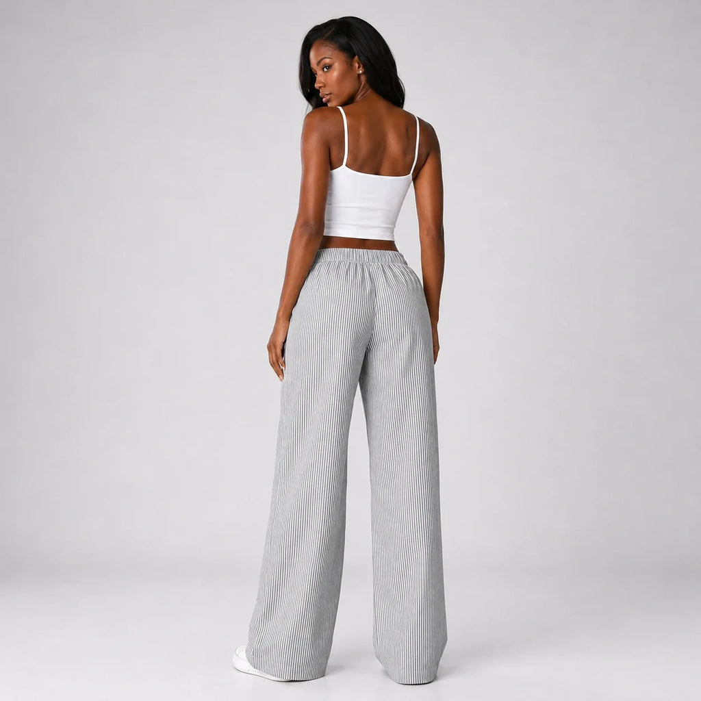Striped Wide Leg Pants WHD0606209