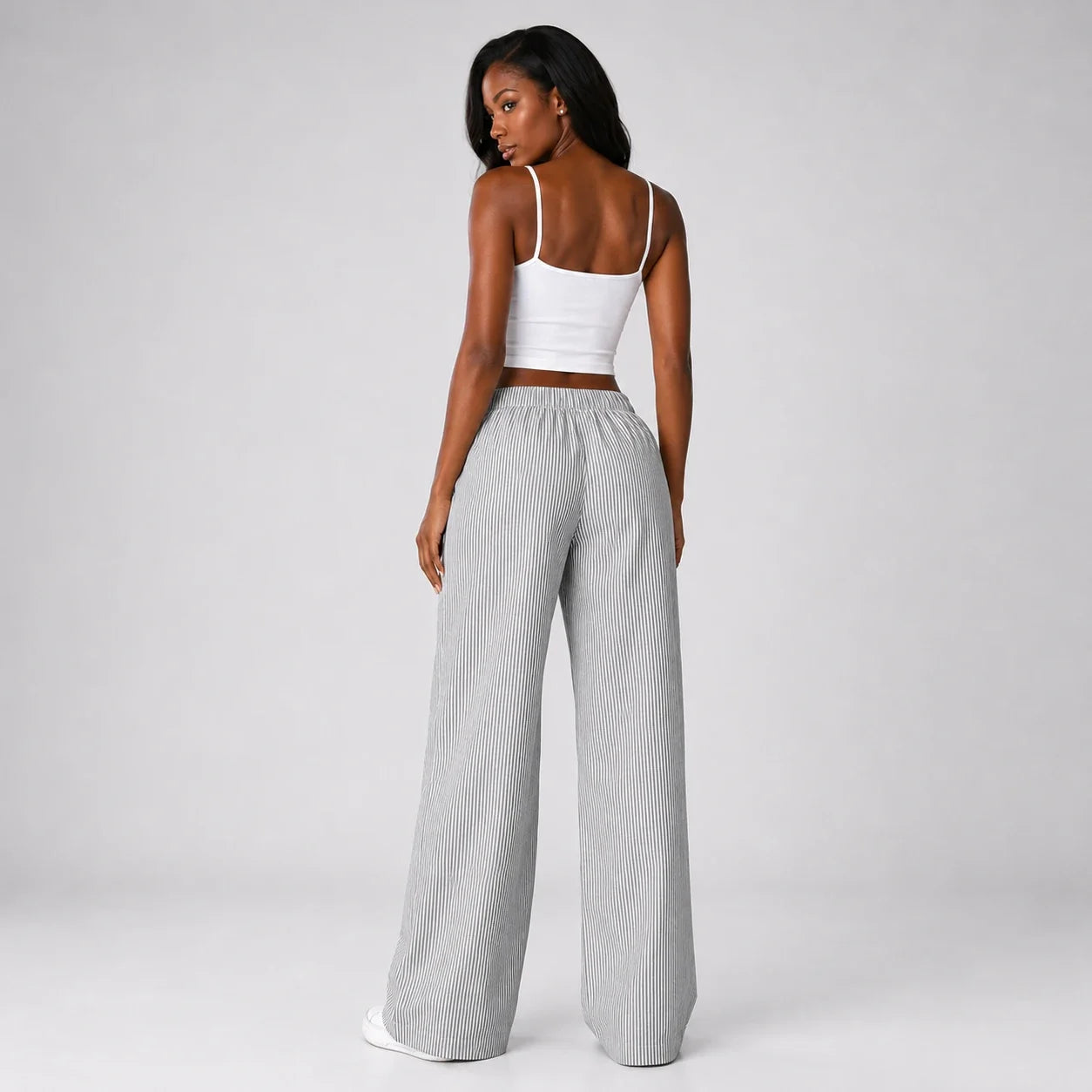 Striped Wide Leg Pants WHD0606209