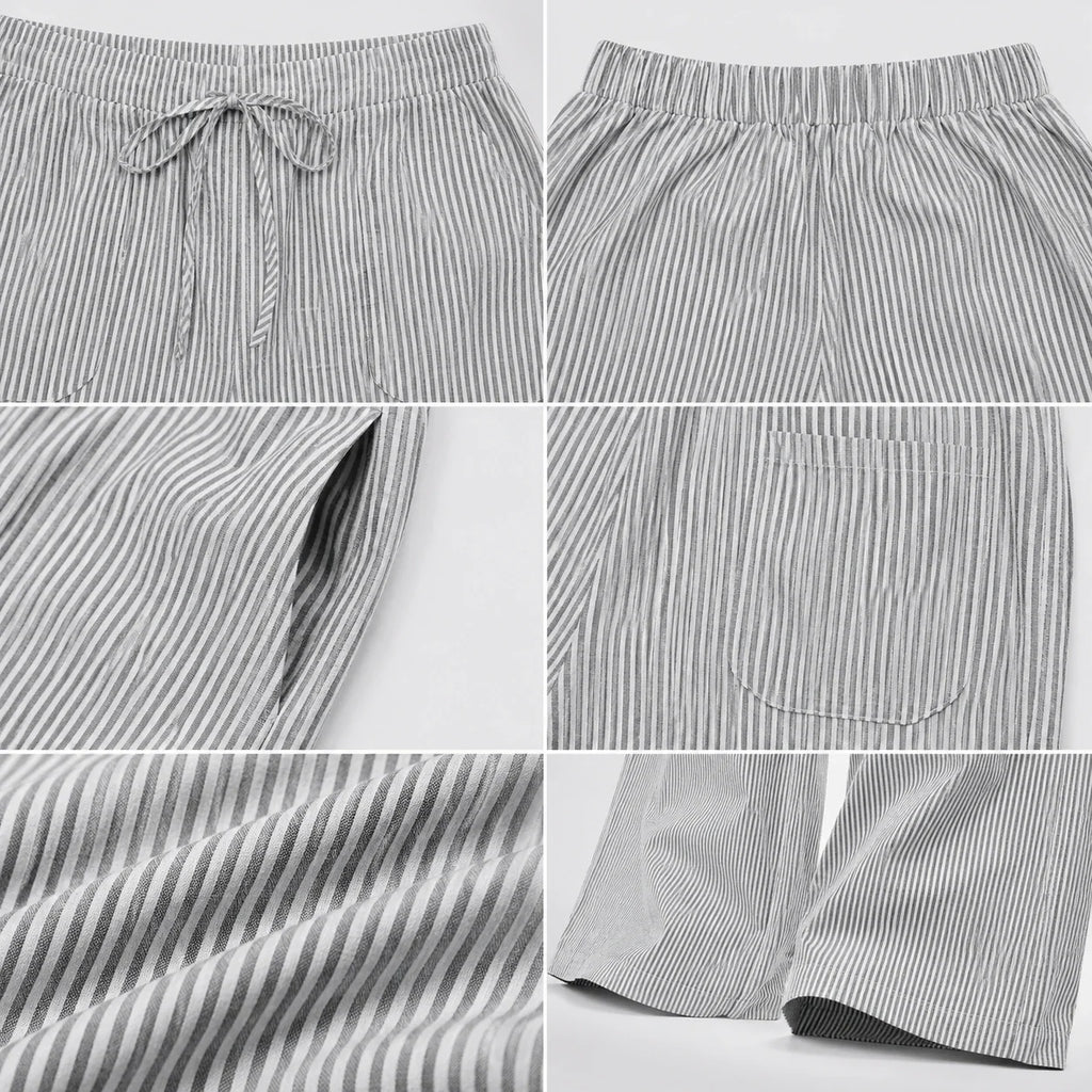 Striped Wide Leg Pants WHD0606209