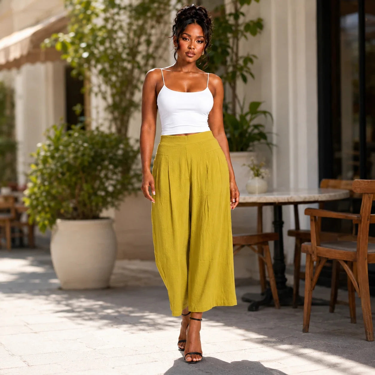 High Waist Wide Leg Pants WHD0606210