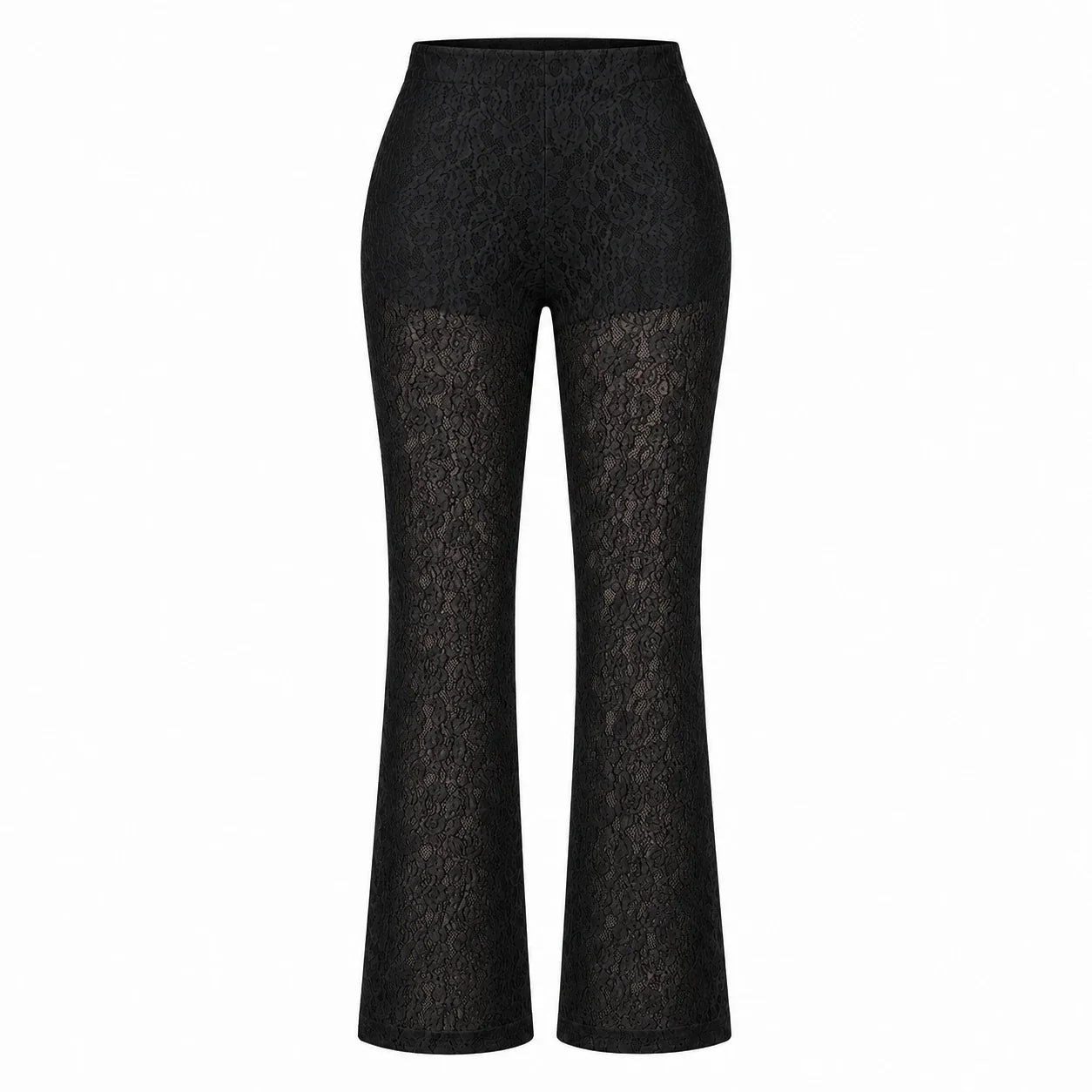 White Lace Flare Pants WHD0606211
