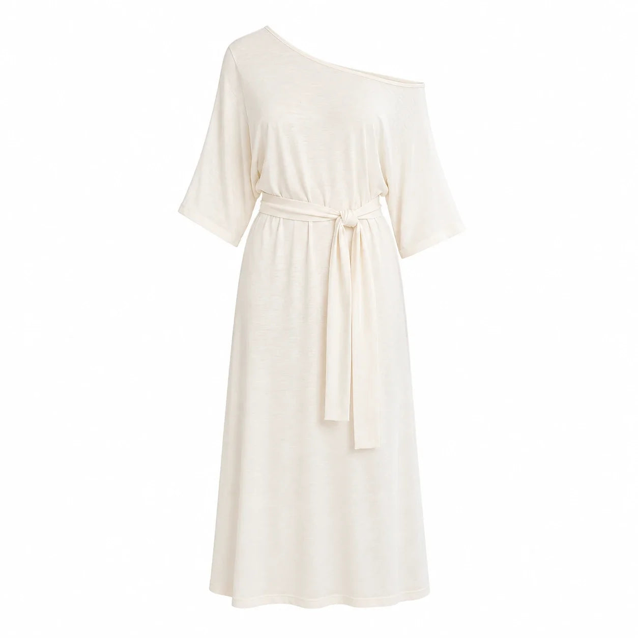 Off-Shoulder Belted Midi Dress WHD0606212