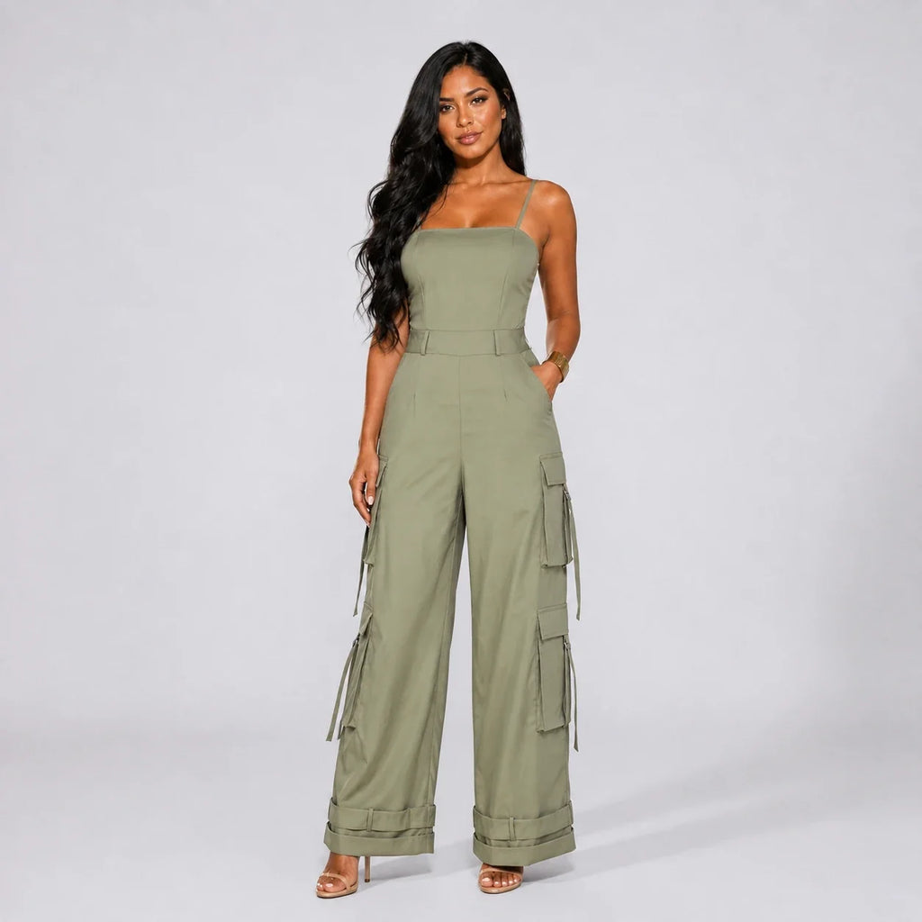 Cargo Wide Leg Jumpsuit WHD0606215