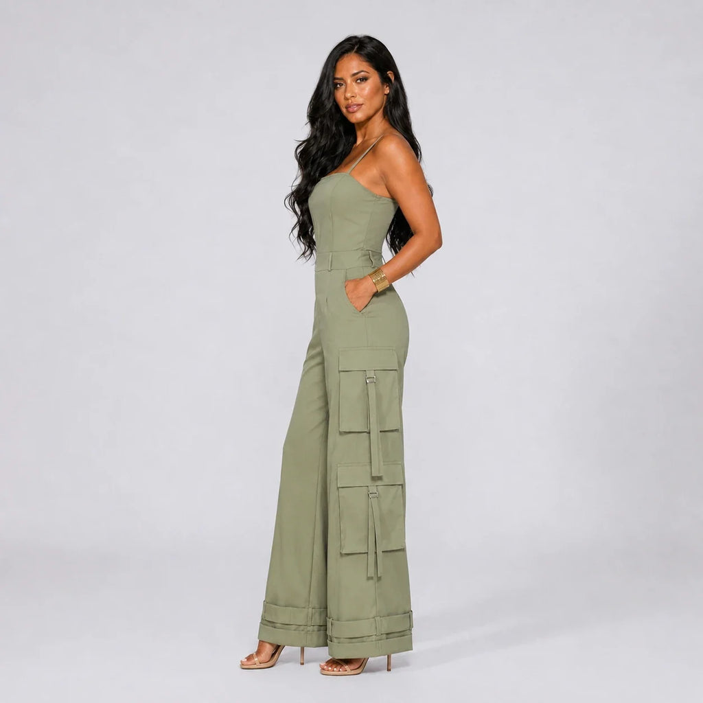 Cargo Wide Leg Jumpsuit WHD0606215