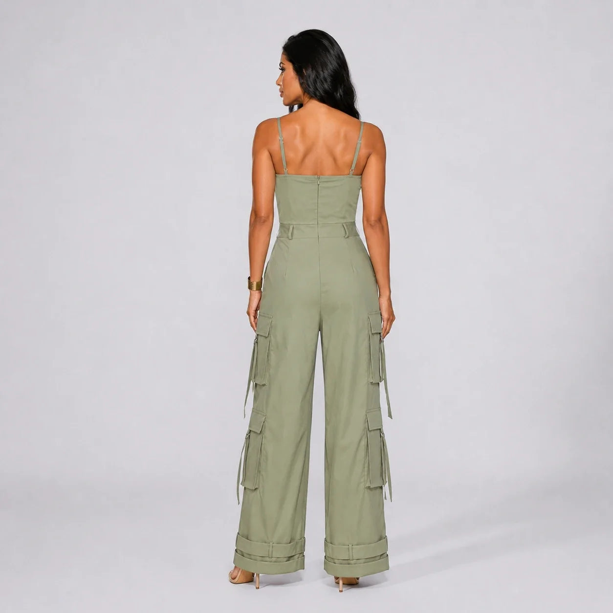 Cargo Wide Leg Jumpsuit WHD0606215