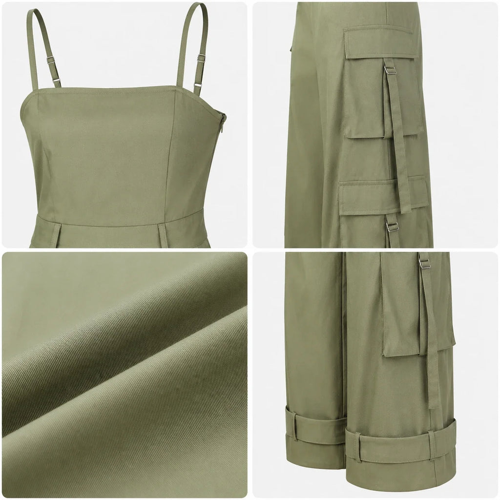 Cargo Wide Leg Jumpsuit WHD0606215