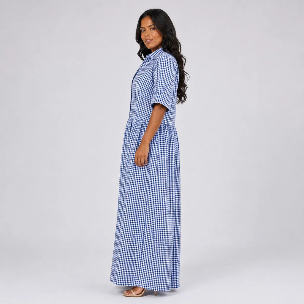 Gingham Wide Leg Jumpsuit WHD0606218