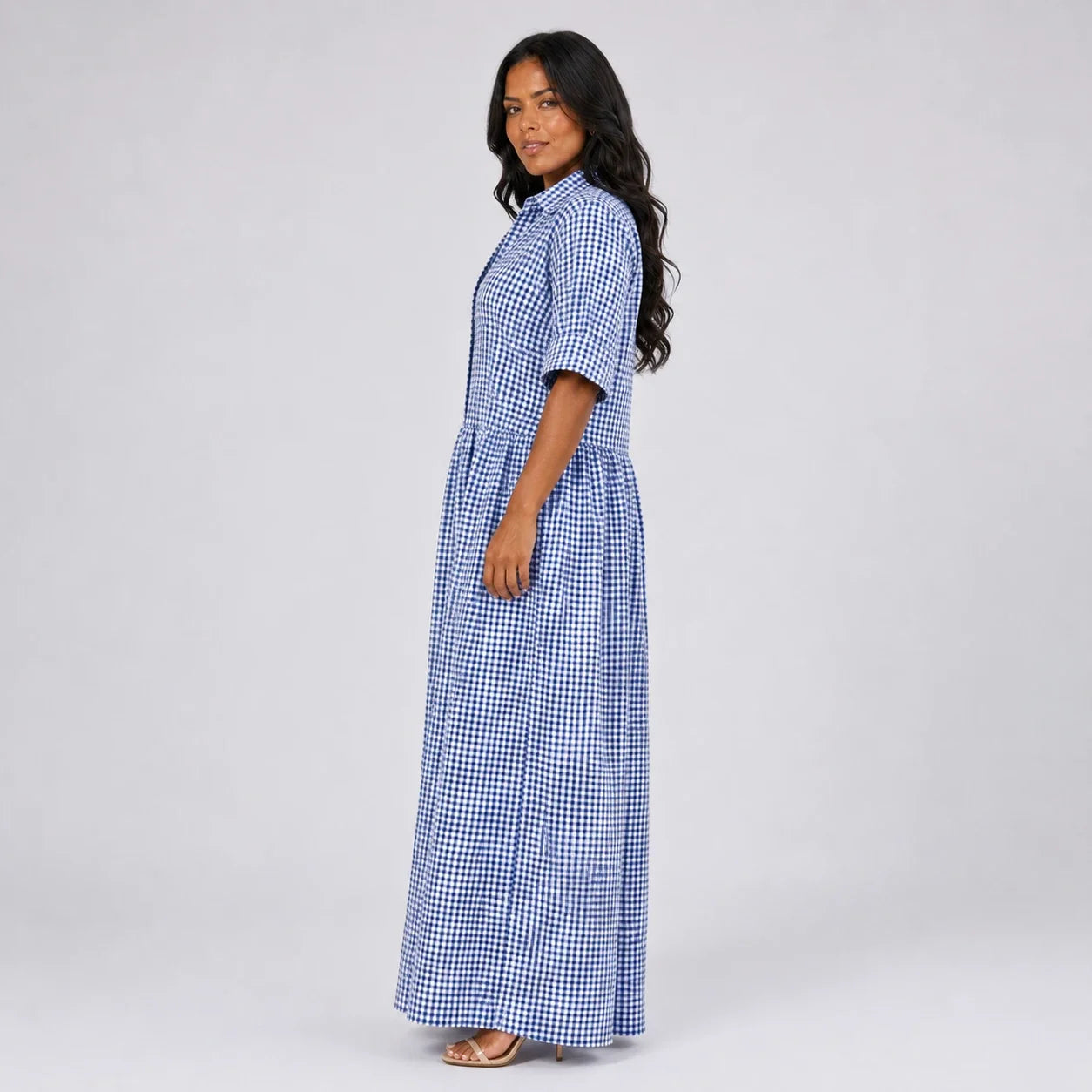 Gingham Wide Leg Jumpsuit WHD0606218