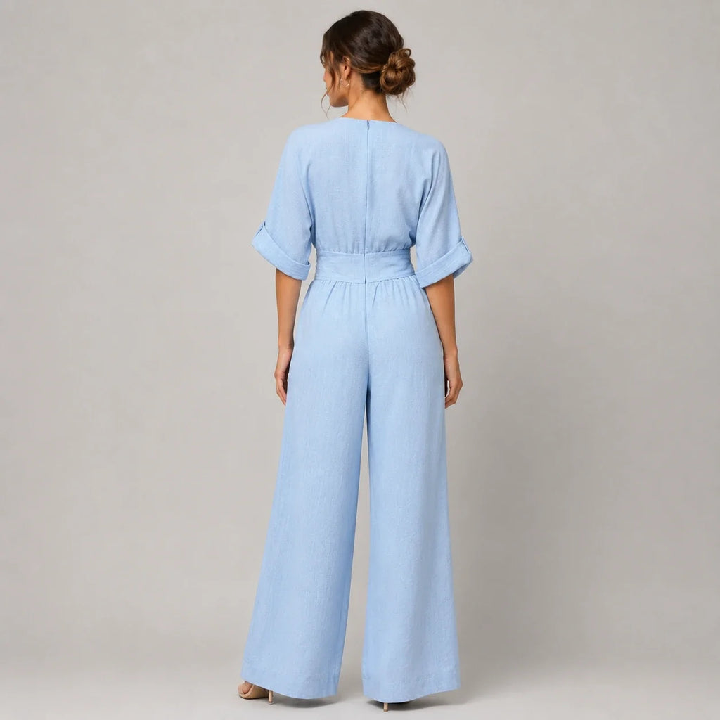 Sheer Overlay Black Jumpsuit WHD0606220
