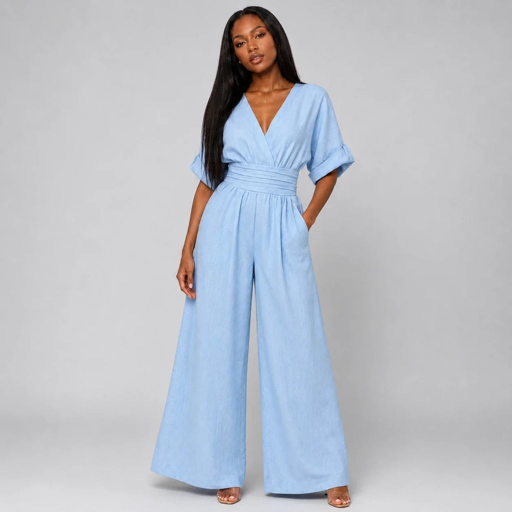 Sheer Overlay Black Jumpsuit WHD0606220