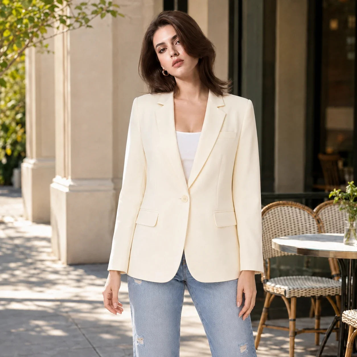 Single-Breasted Blazer Jacket WHD0606227