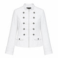 Military Button Zip Jacket WHD0606229