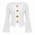 Shell Button Knit Cardigan WHD0606230