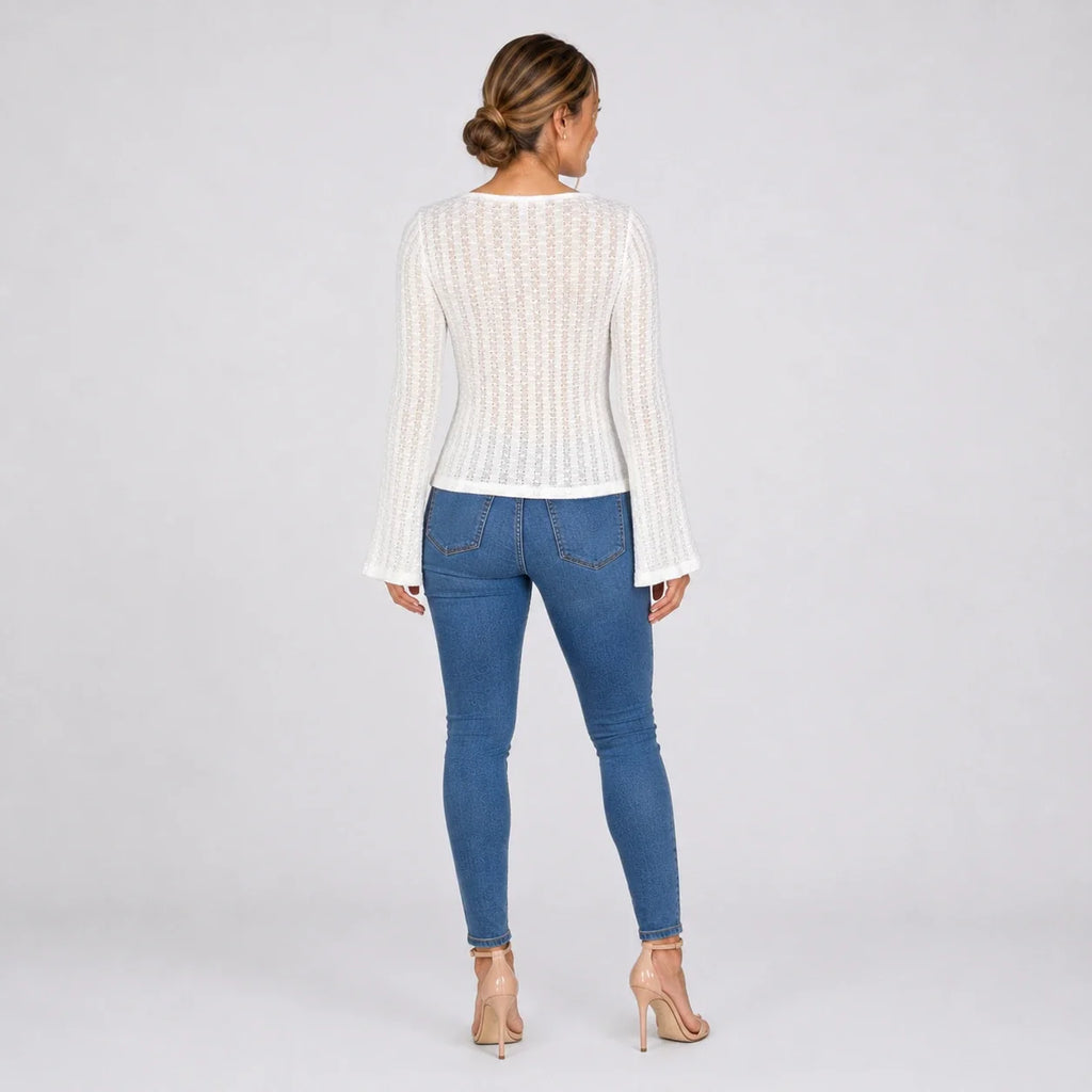 Shell Button Knit Cardigan WHD0606230