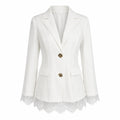 Lace Hem Tailored Blazer WHD0606232