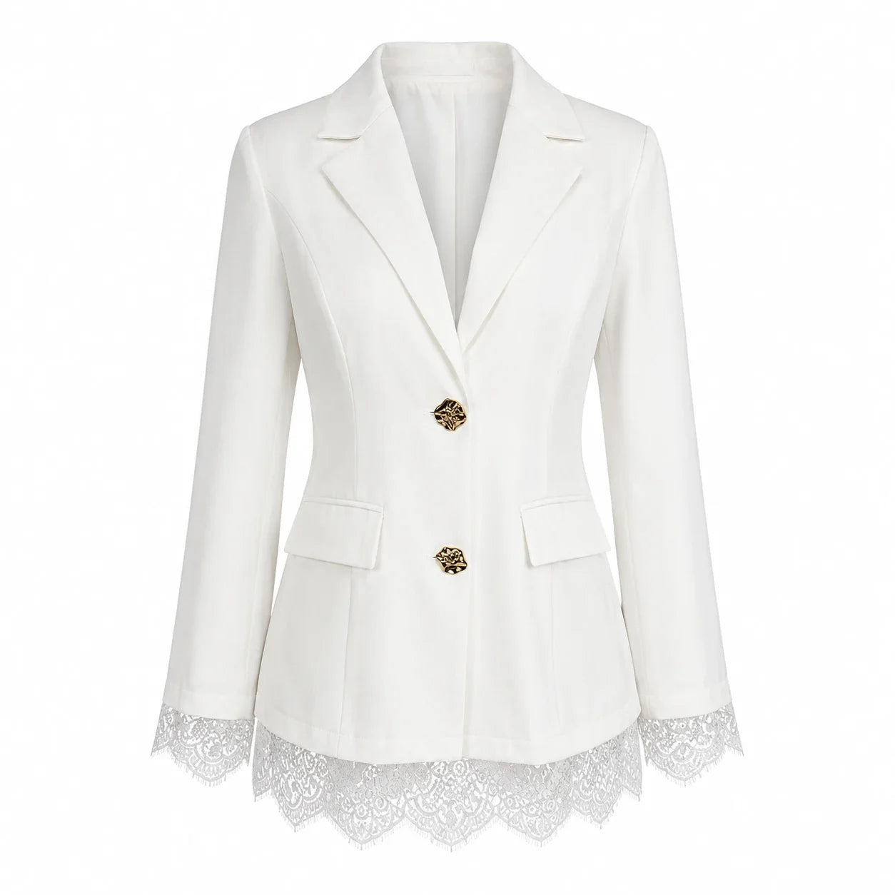 Lace Hem Tailored Blazer WHD0606232