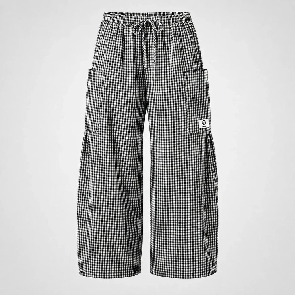 Gingham Wide Leg Pants WHD0606237