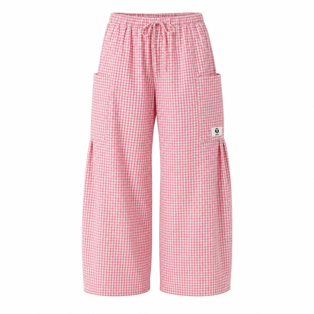 Gingham Wide Leg Pants WHD0606237