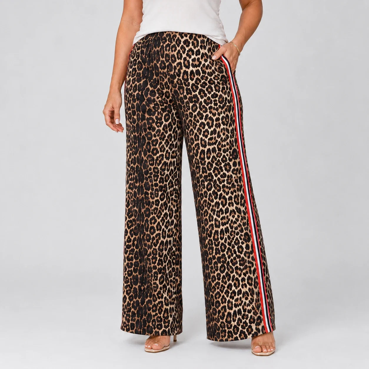 Leopard Side Stripe Pants WHD0606238