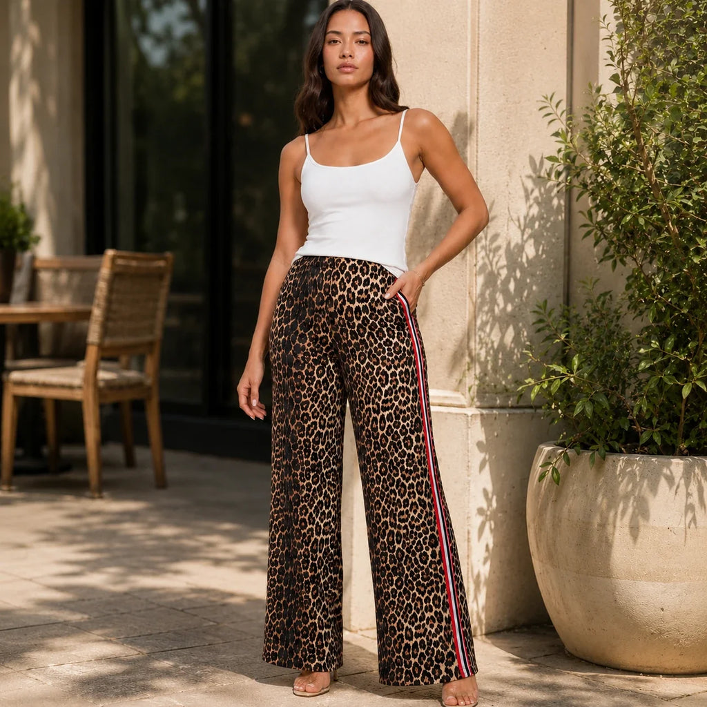Leopard Side Stripe Pants WHD0606238