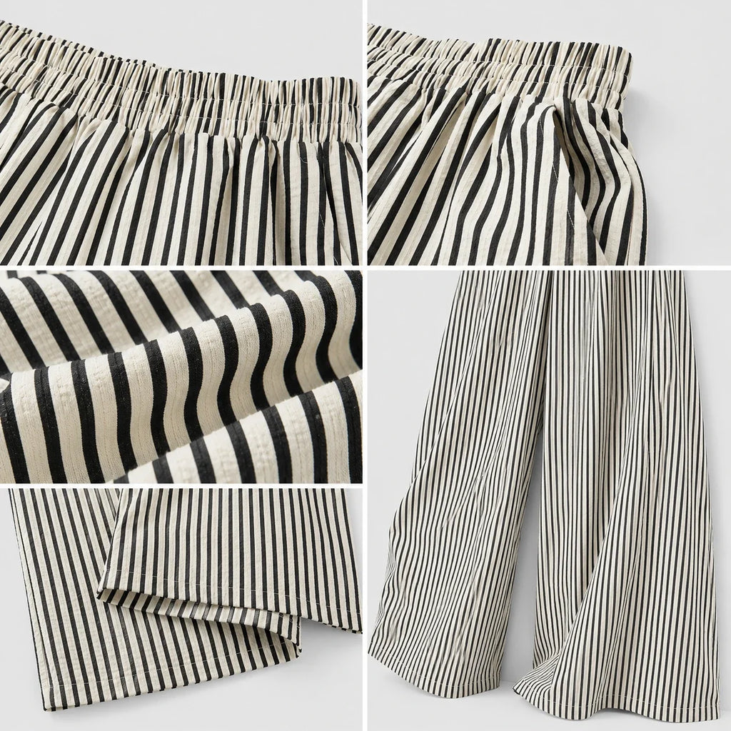 Striped Wide Leg Pants WHD0606239