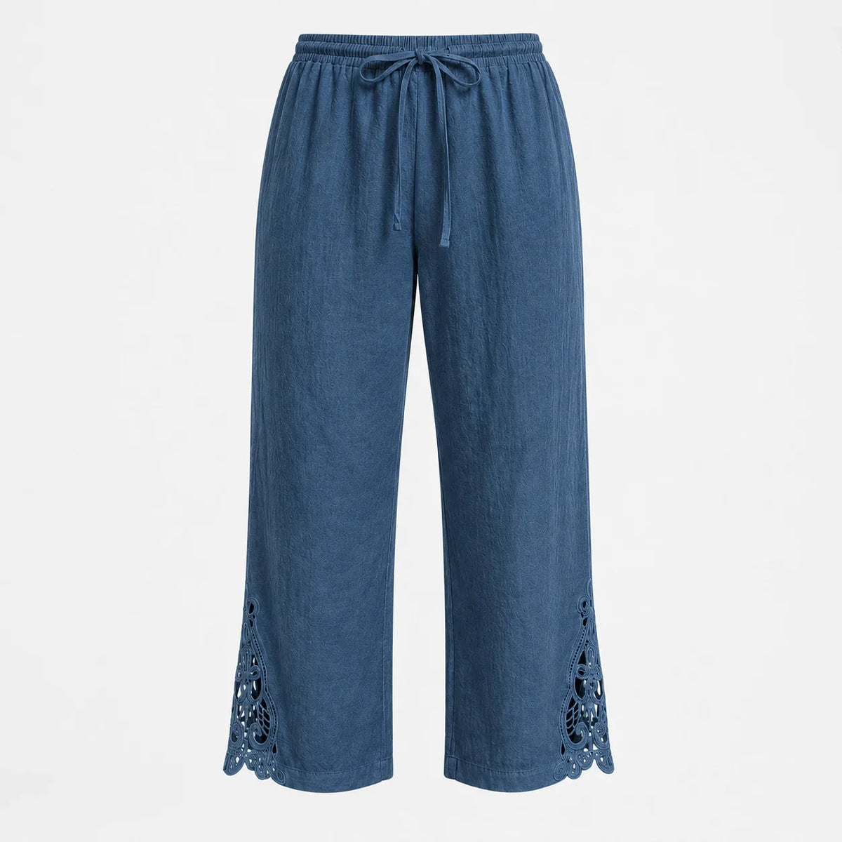 Lace Hem Drawstring Pants WHD0606242