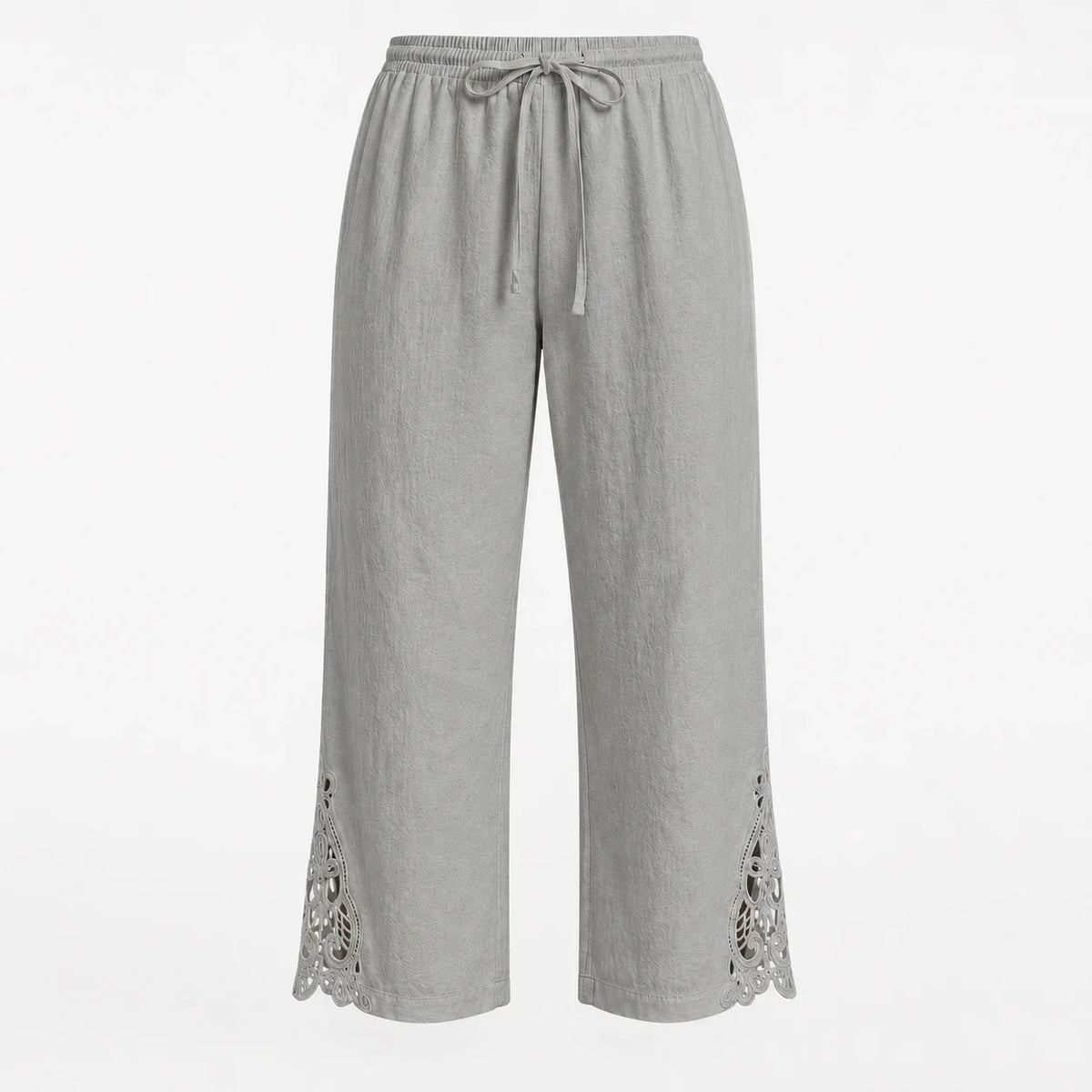 Lace Hem Drawstring Pants WHD0606242