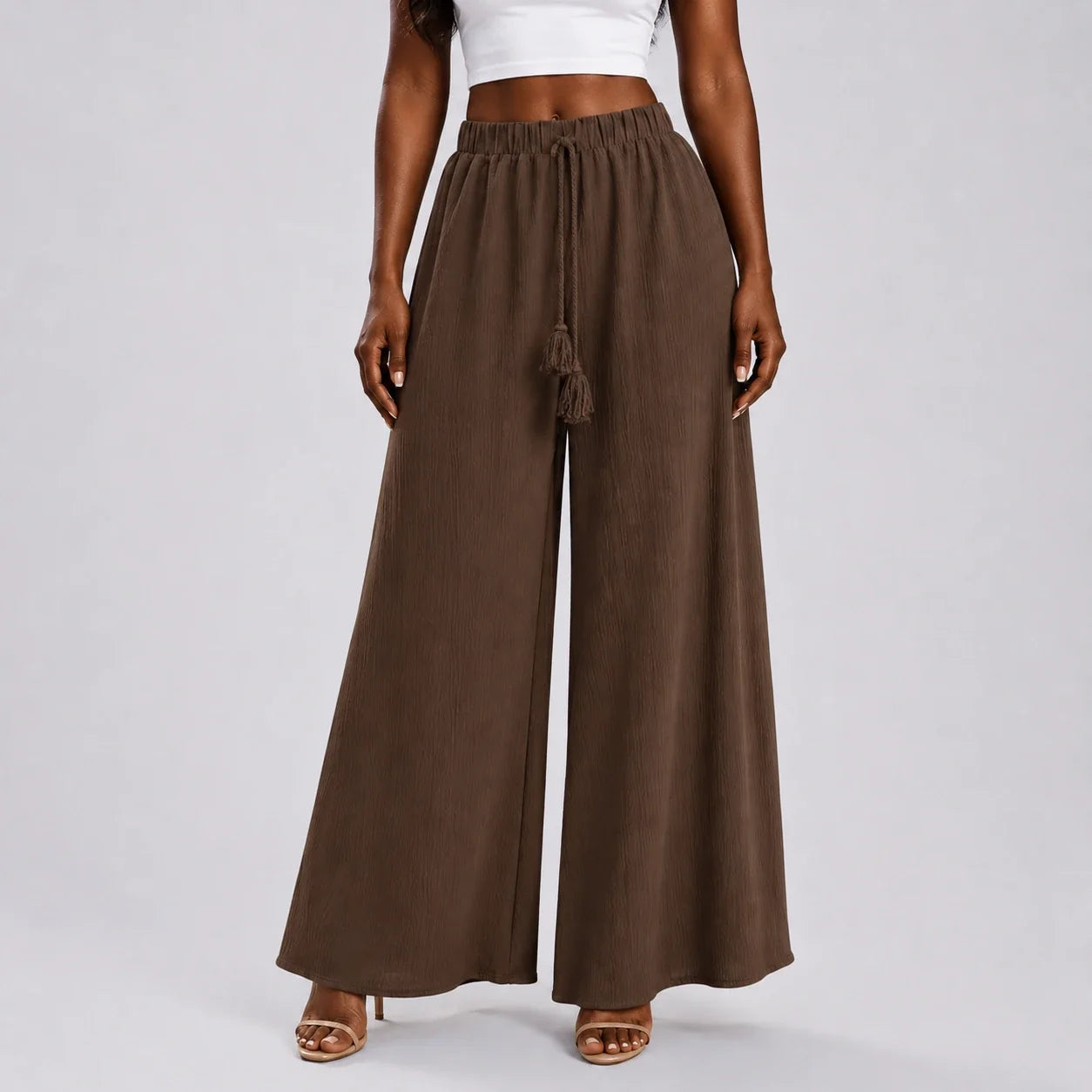 High Waist Wide Leg Pants WHD0606243