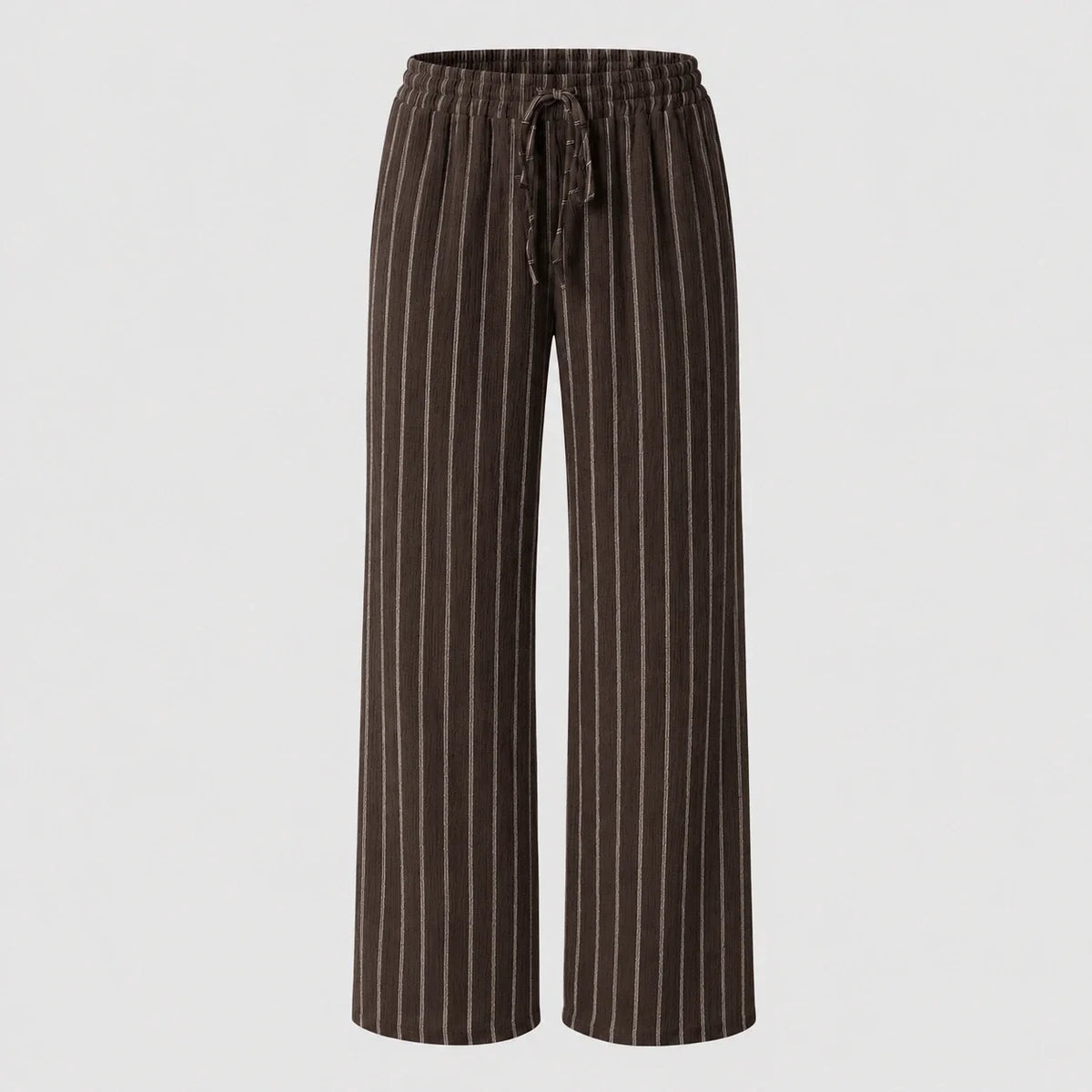 Striped Drawstring Wide Leg Pants WHD0606244
