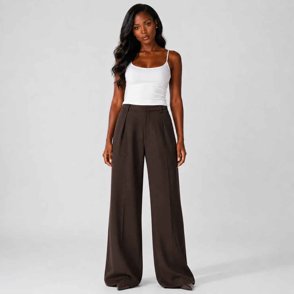 High Waist Wide Leg Pants WHD0606246