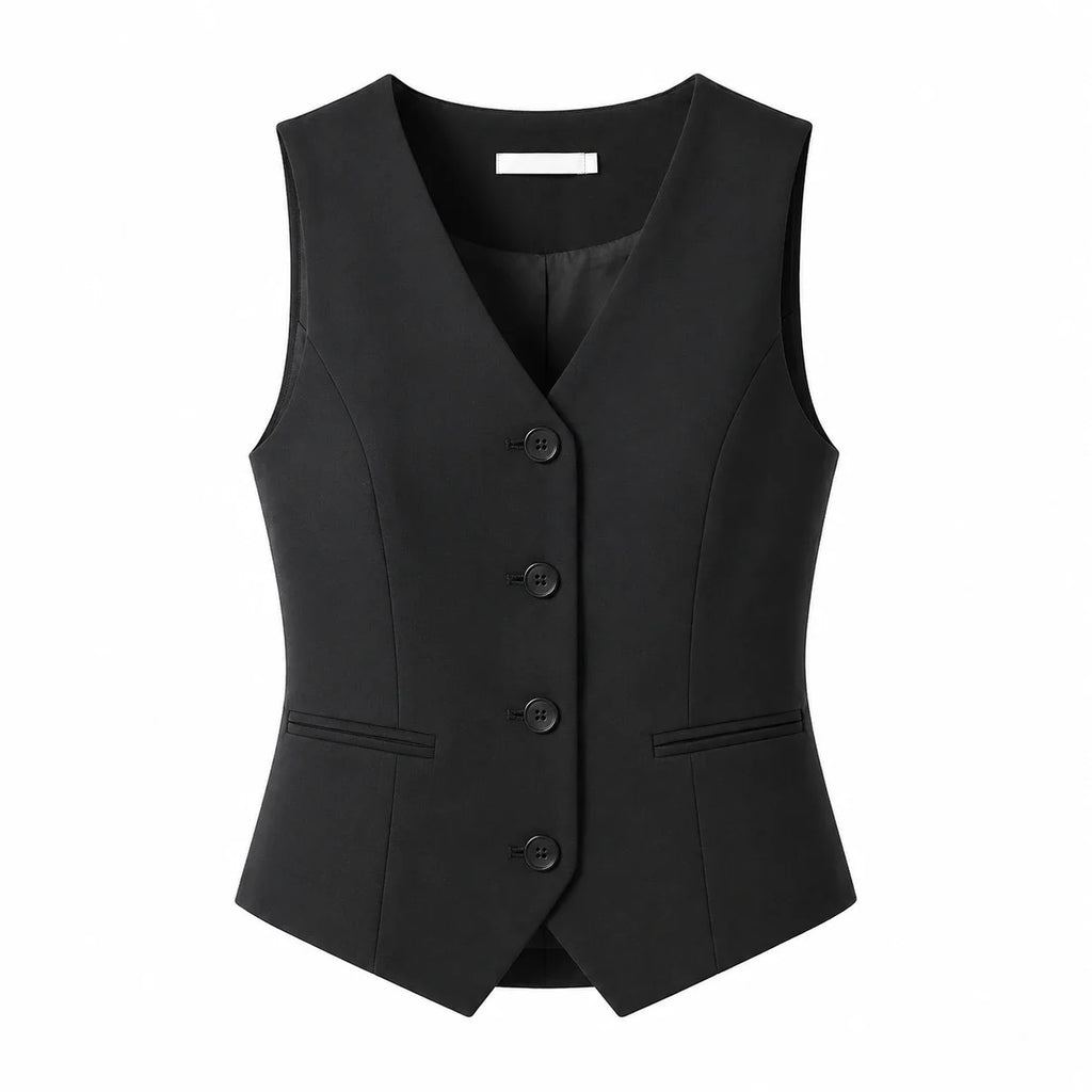 Tailored Button Front Vest WHD0606257