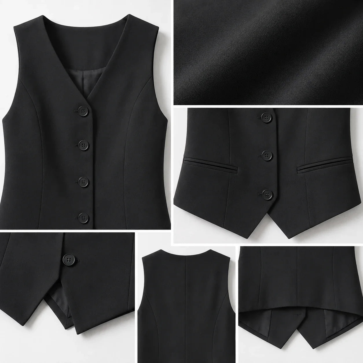 Tailored Button Front Vest WHD0606257