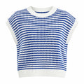 Striped Knit Sweater Vest WHD0606258