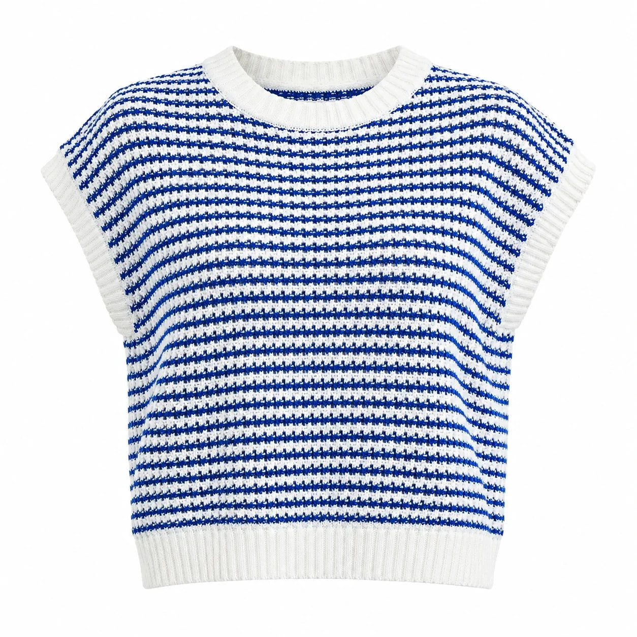 Striped Knit Sweater Vest WHD0606258