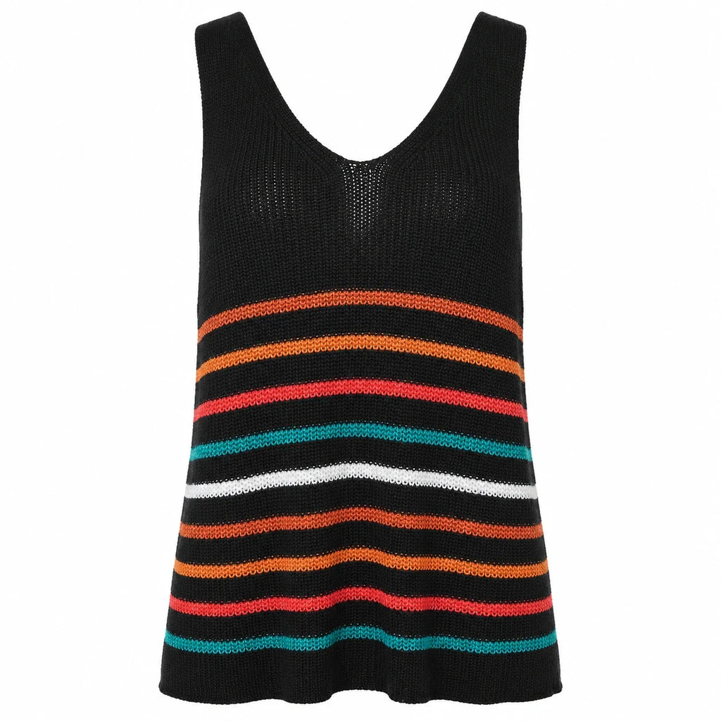Multicolor Stripe Knit Tank WHD0606260