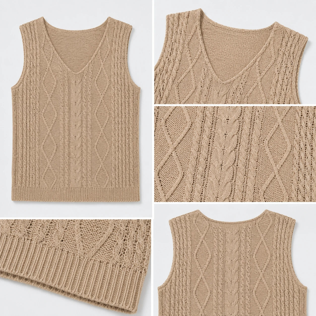 Cable Knit Sleeveless Top WHD0606261
