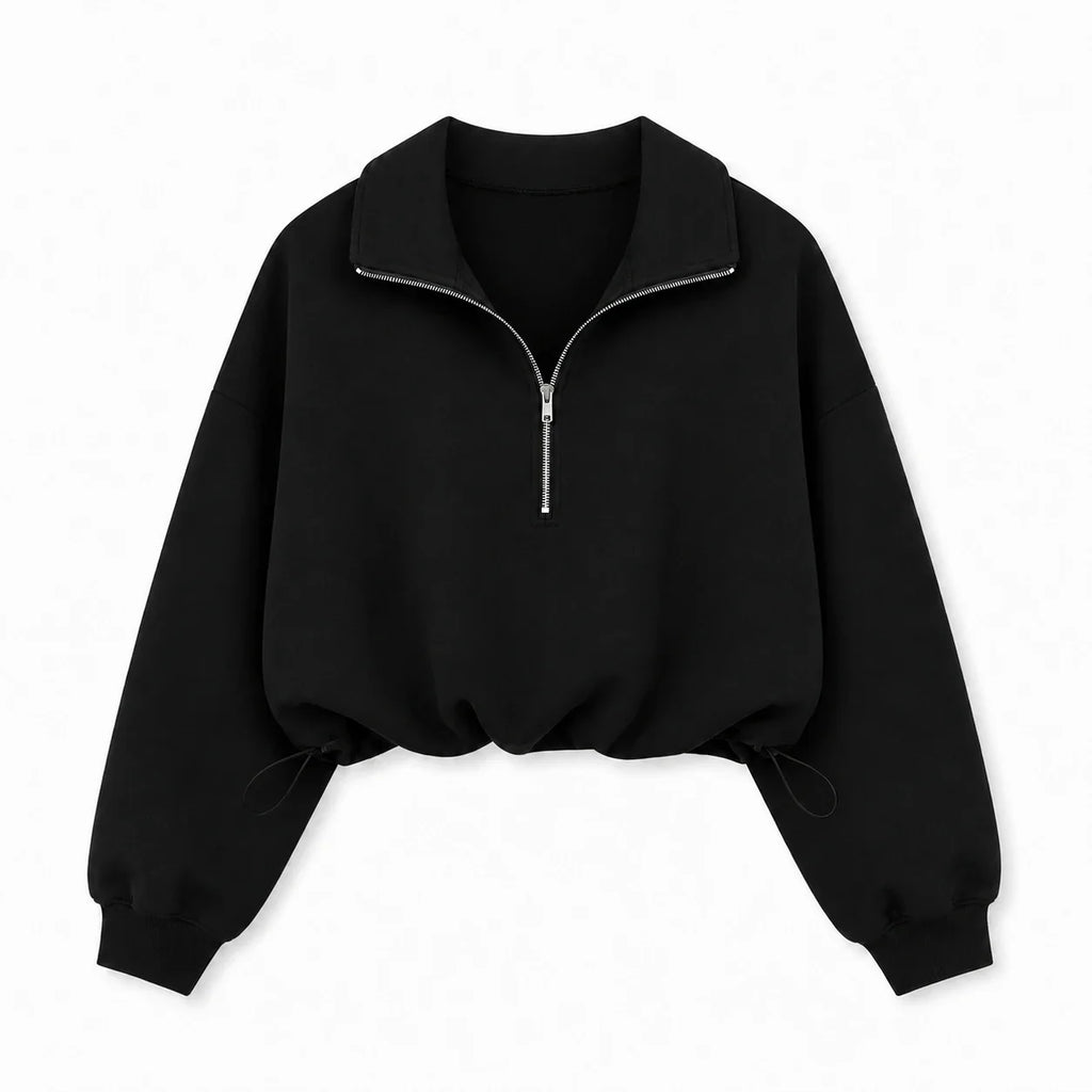 Cropped Half-Zip Sweatshirt WHD0606268