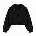 Cropped Half-Zip Sweatshirt WHD0606268