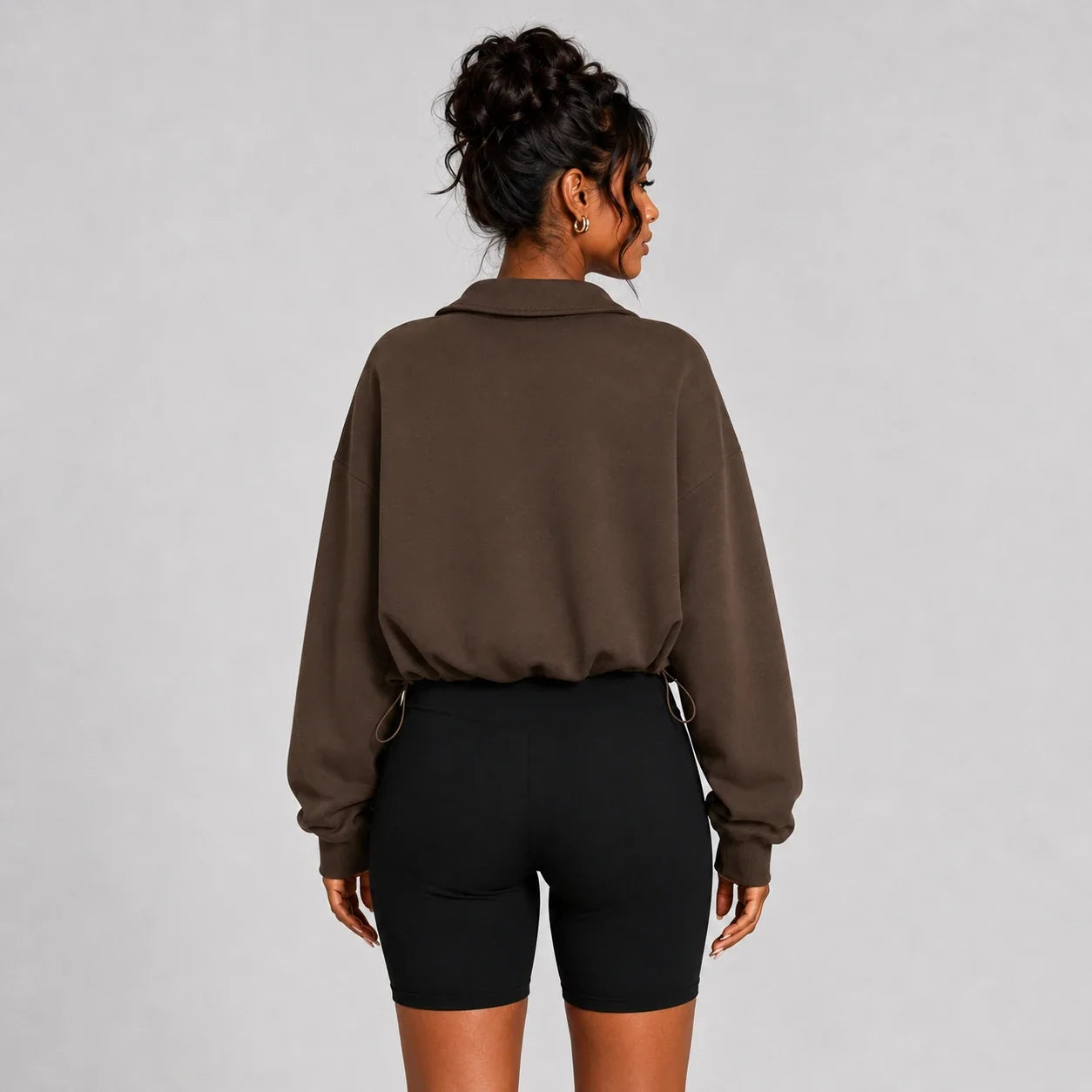 Cropped Half-Zip Sweatshirt WHD0606268