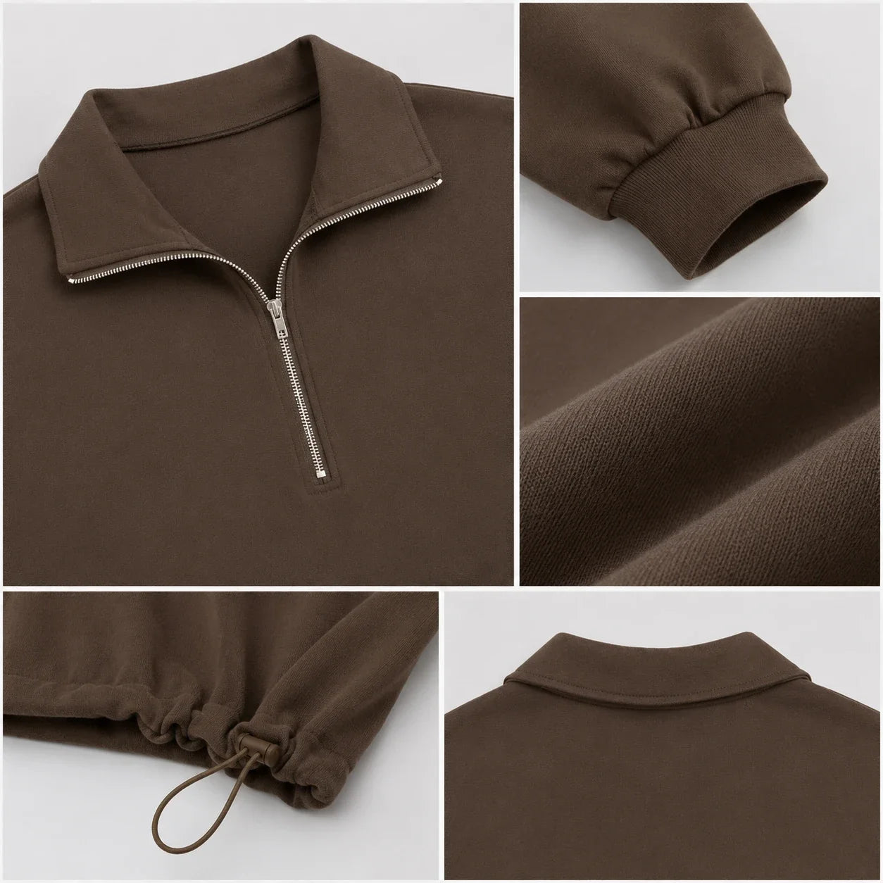 Cropped Half-Zip Sweatshirt WHD0606268