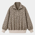 Leopard Half-Zip Pullover Top WHD0606269