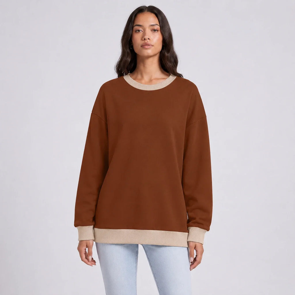 Contrast Crewneck Sweatshirt WHD0606271