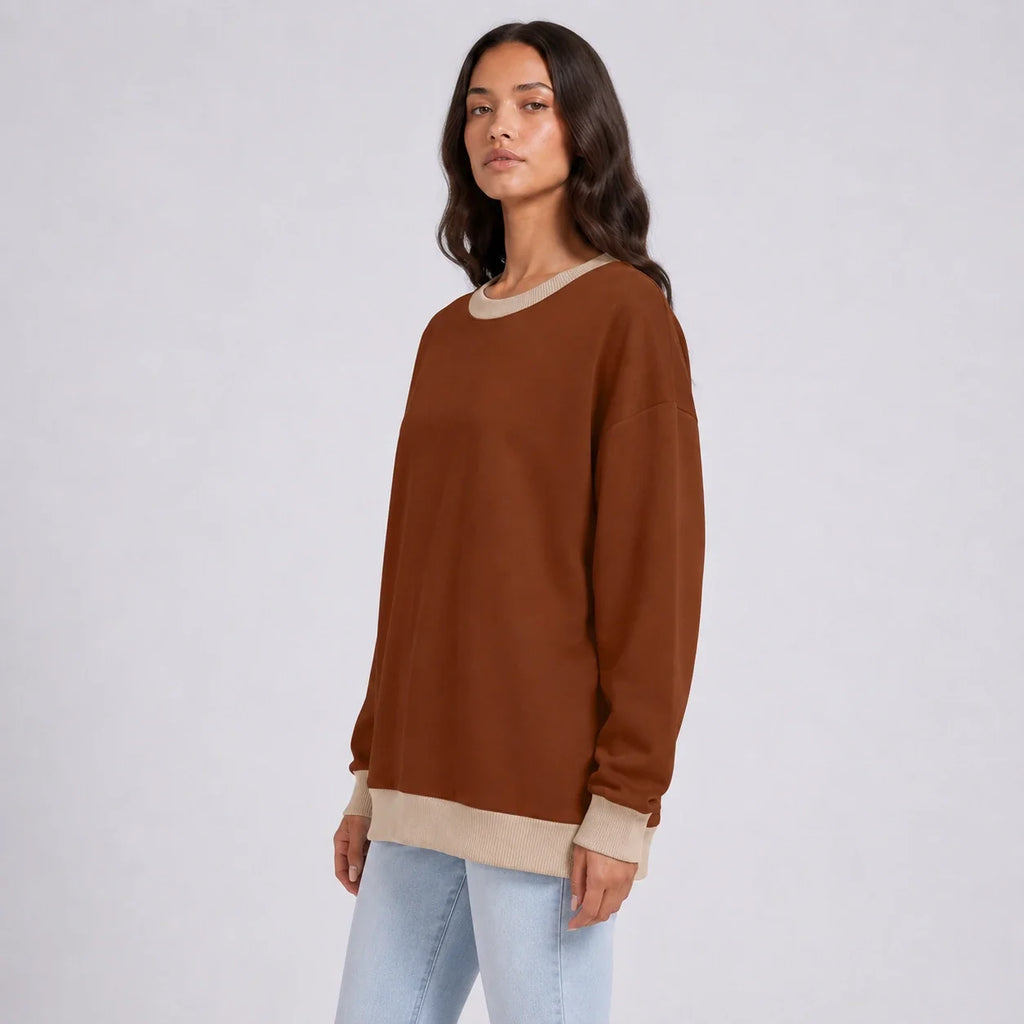 Contrast Crewneck Sweatshirt WHD0606271
