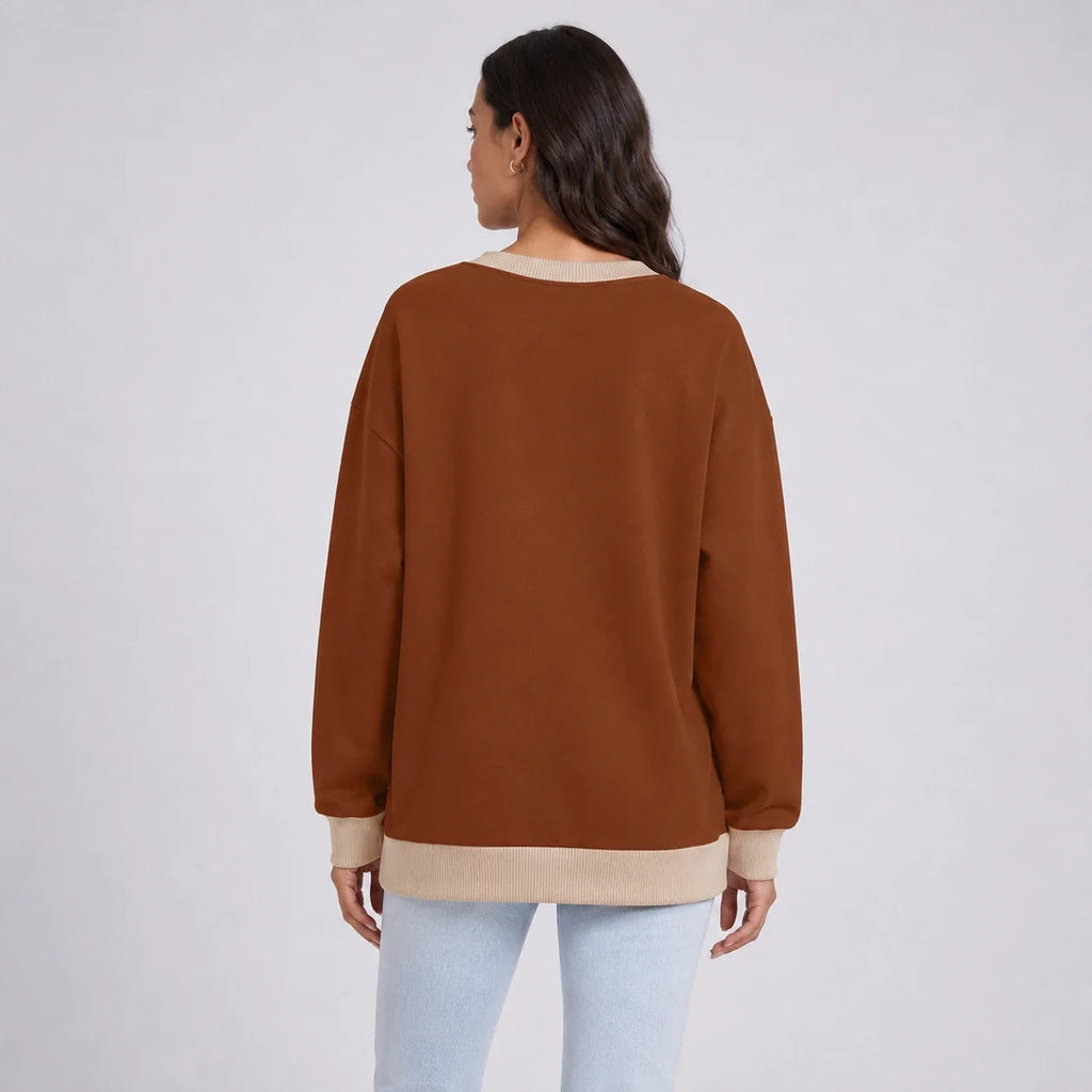 Contrast Crewneck Sweatshirt WHD0606271