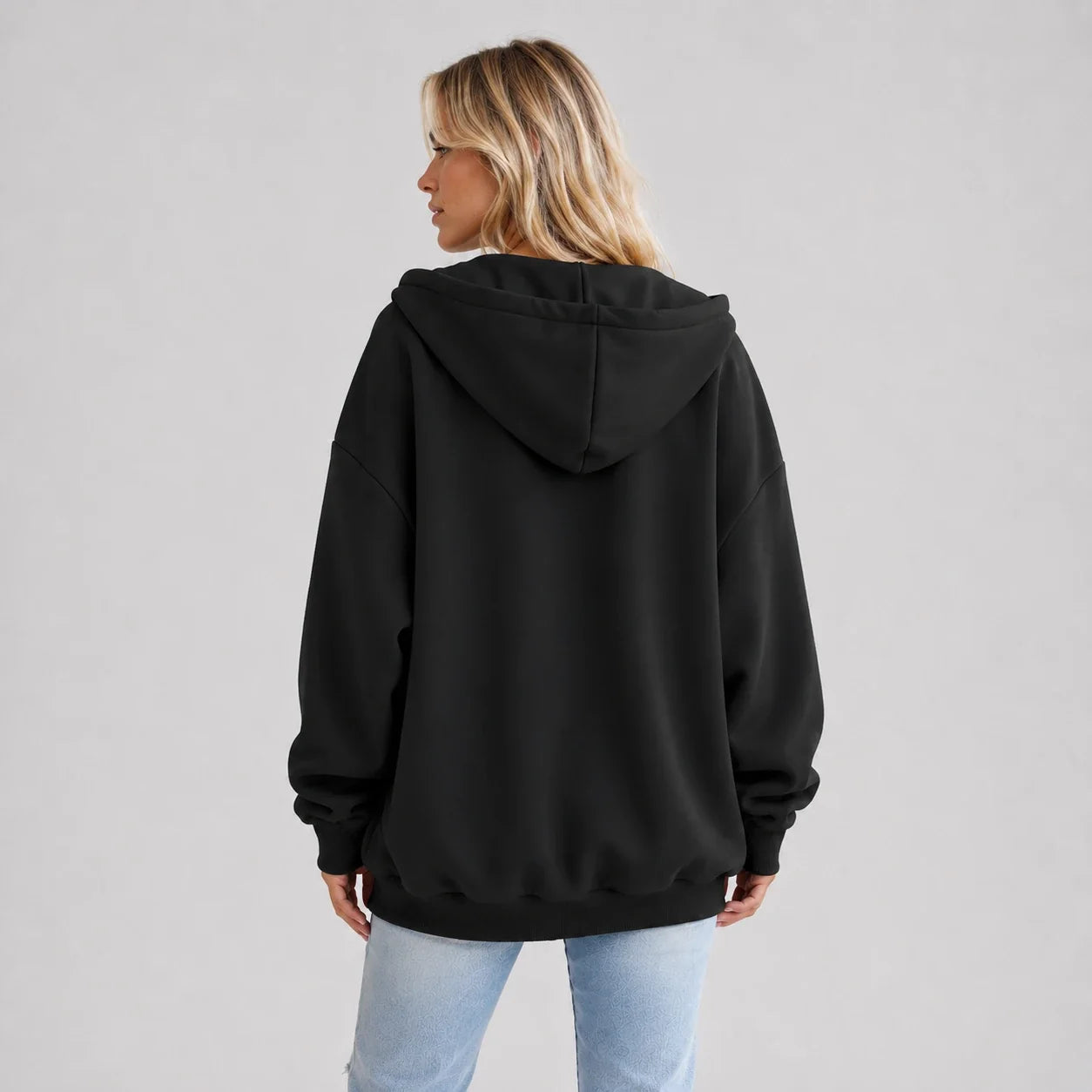 Oversized Zip Hoodie Jacket WHD0606273