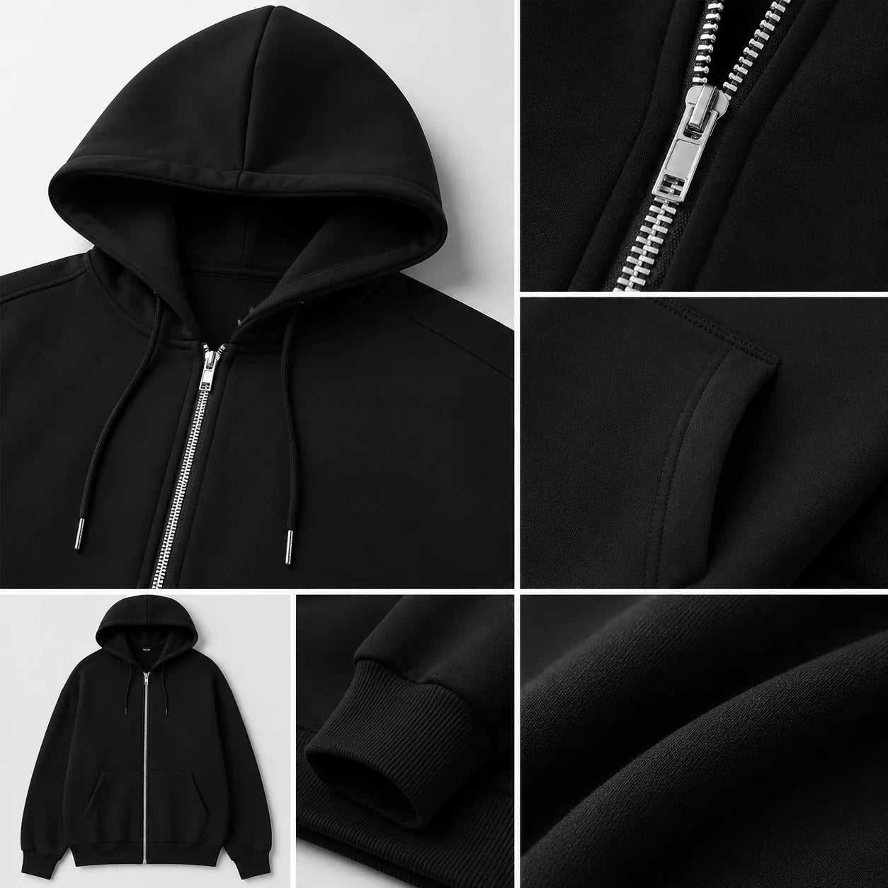 Oversized Zip Hoodie Jacket WHD0606273